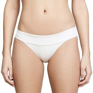 NWOT L*Space white ribbed Veronica bikini bottoms S